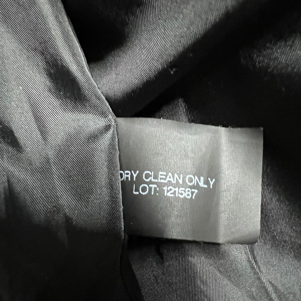 Michael Kors Black Double Breasted Wool Blend Pea Coat Gold Buttons Sz Medium - Picture 6 of 12